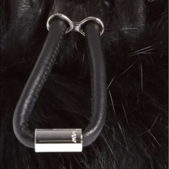 'Mini Roxy' Genuine Rabbit Fur Bag Charm - Picture 2 of 3